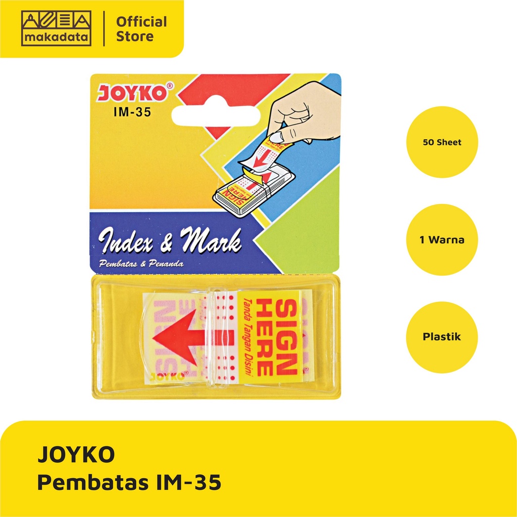 

PAGE MARKER / PENANDA / PENUNJUK TANDA TANGAN JOYKO IM-35 MURAH