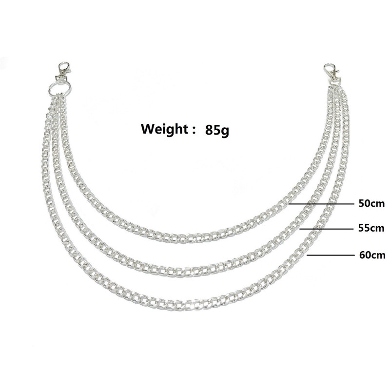 Hip-hop Punk Metal Chain Waist Chain Jeans Chain Accessories Pendant