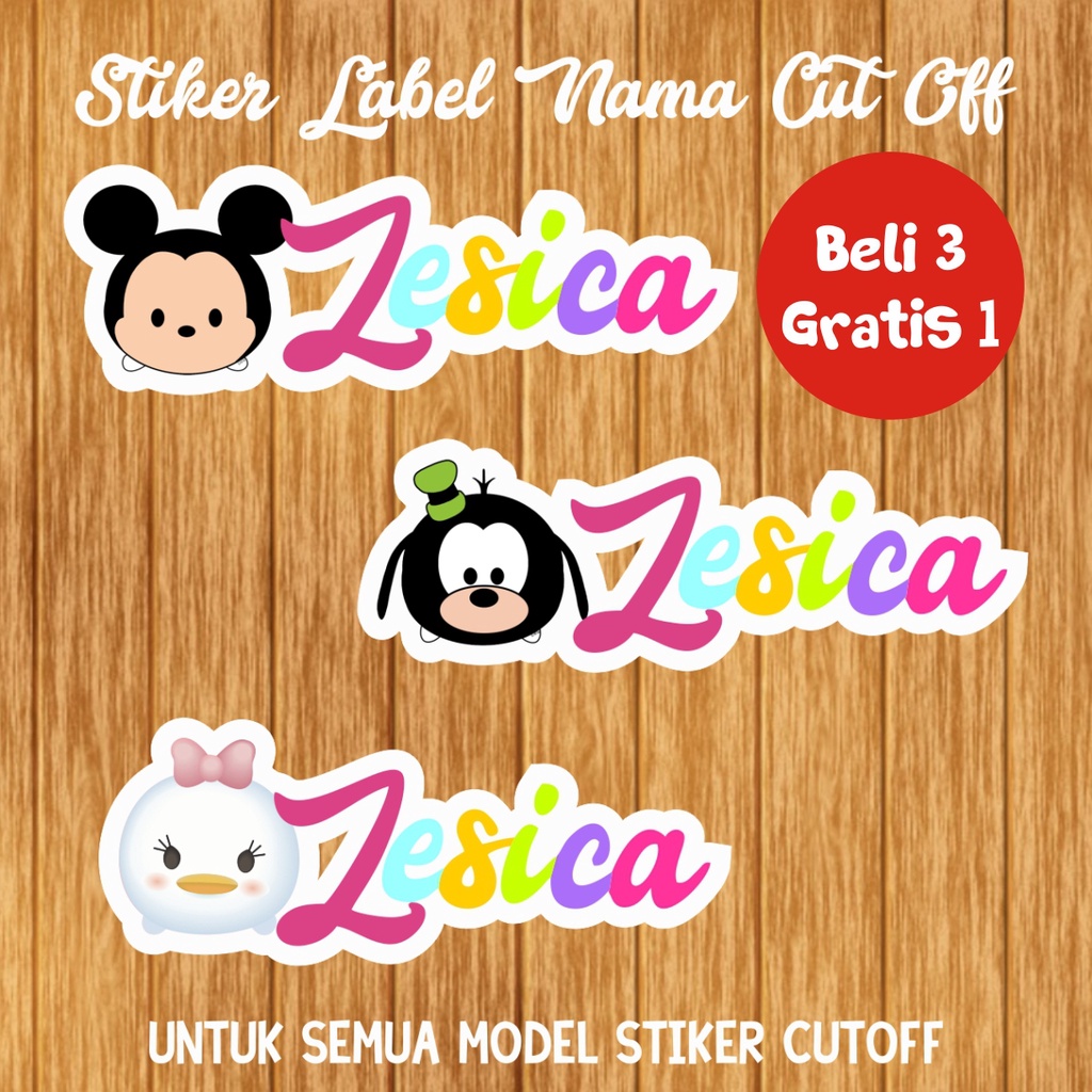 

STIKER NAMA CUT OFF TSUM-TSUM DISNEY