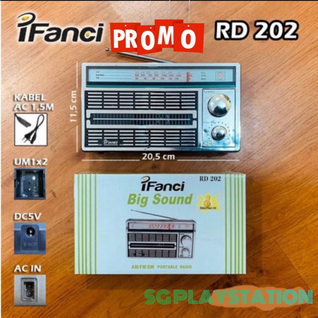 Radio FM/AM/SM IFanci RD 202 RADIO PORTABLE SPEAKER JADUL