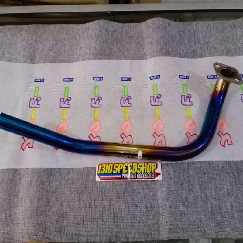 Leheran knalpot standar slip on twotone Beat,Scoopy,Spacy,Vario 110 led T speed racing