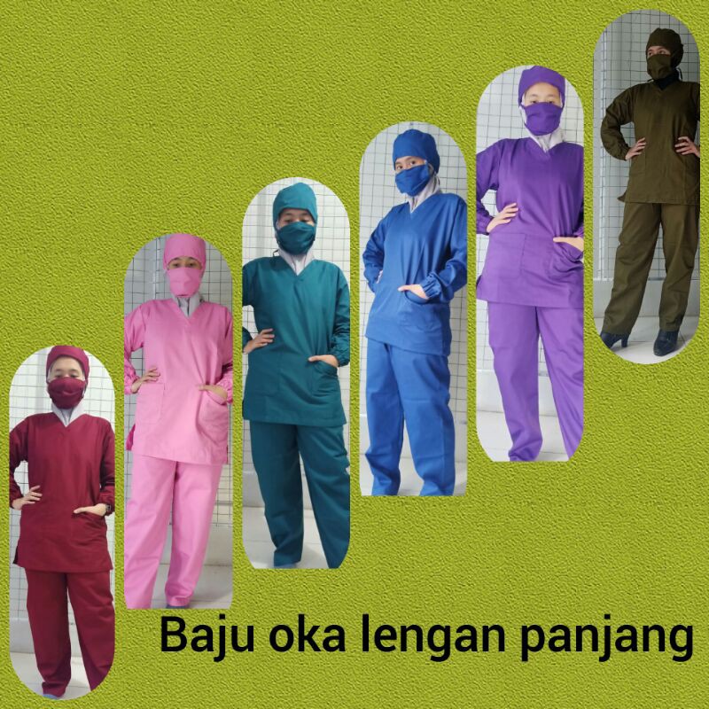 baju OKA LENGAN PANJANG/APD/GOWN/APRON DOKTER