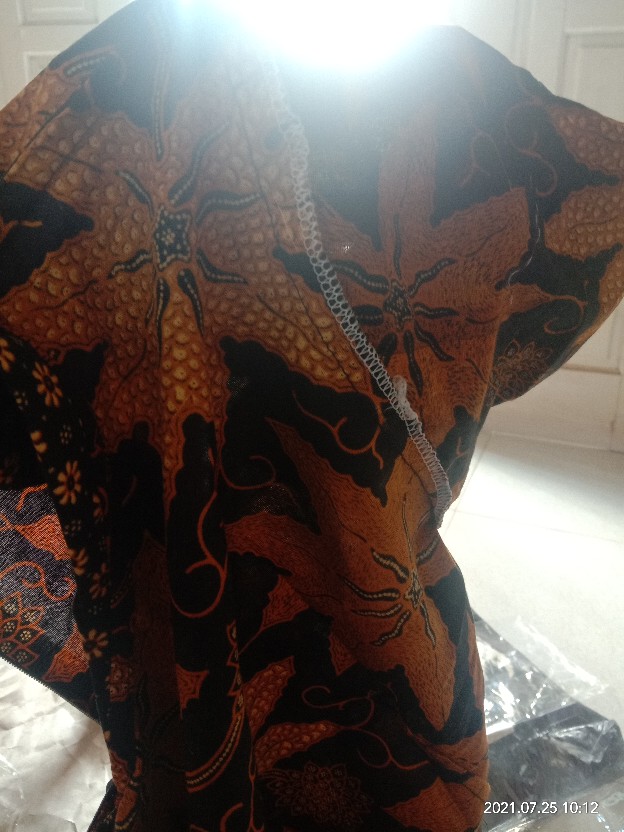 Batik Wanita Atasan Blouse Modern Model Kerah Besar Batik Kerja Wanita