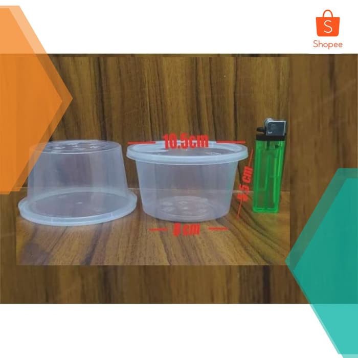 Promo Thinwall DM 300ml mangkuk plastik Bulat Rata Mangkok