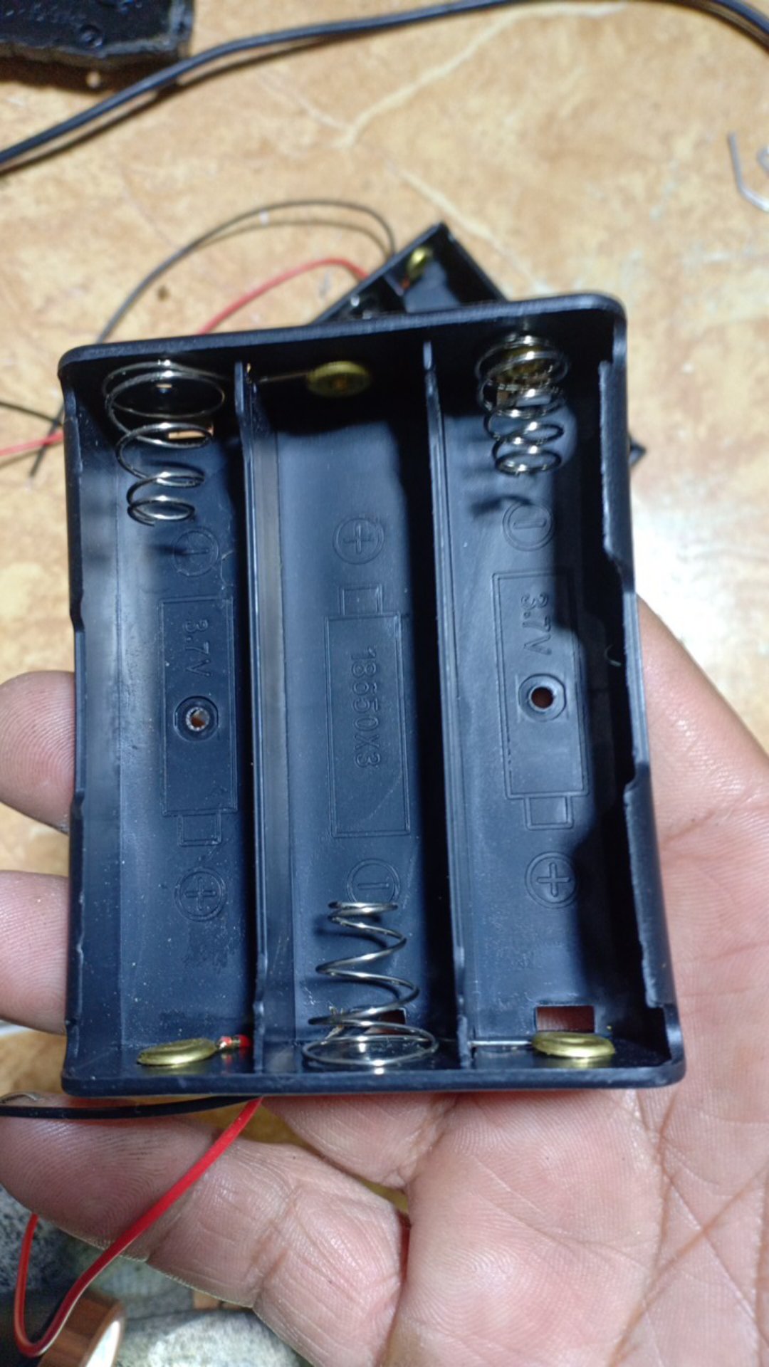 1x 2x 3x 4x 18650 Battery Case Holder 3.7v Plastic Battery Storage Box Case Holder Leads With Storage Box With Wire Lead