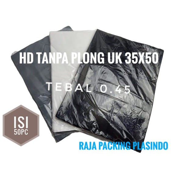 &lt;isi 50pcs&gt; PLASTIK OLSHOP HD TANPA PLONG UK 35X50 TEBAL 0,45 Plastik Packing Jaket Hoodie Tebal