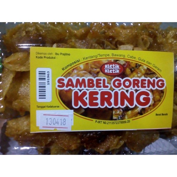 

Sambel Goreng Kering Kentang