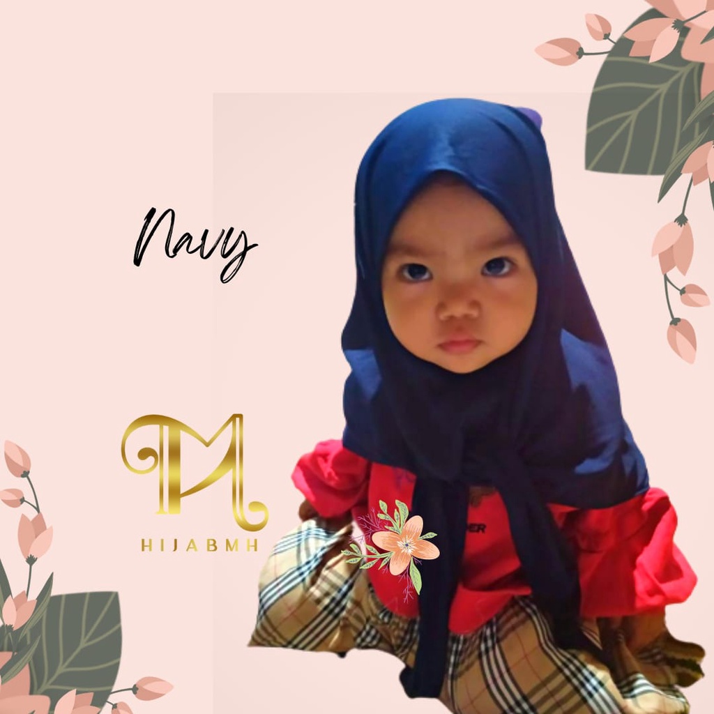 jilbab anak / segitiga instan / JAHIT DI DAGU / 1-3 tahun / jilbab bayi / jilbab instan / KHUMAIRA