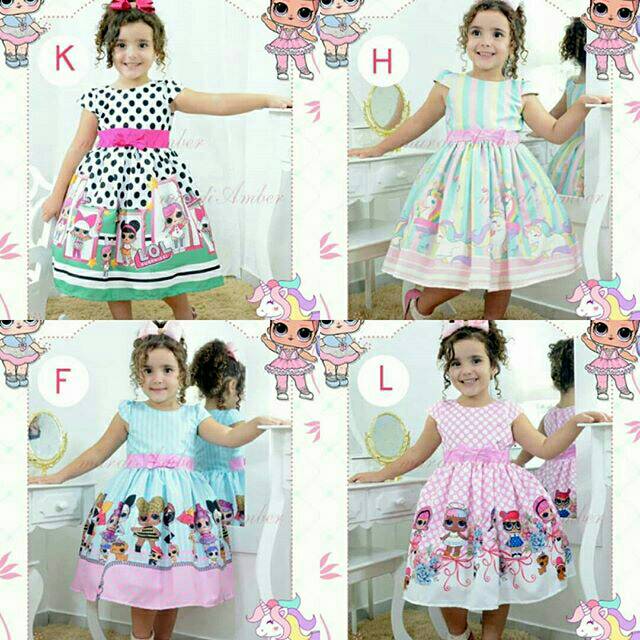 Baju anak  Mardi Amber dress LOL unicorn Shopee  Indonesia