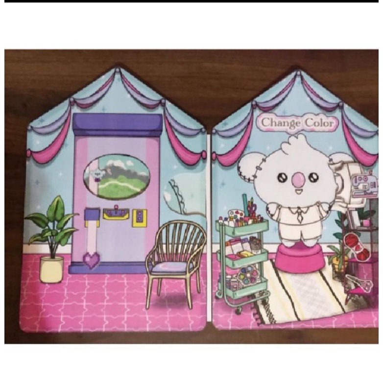 RB22 Paper Doll House Bt21 Kertas Edukatif Anak
