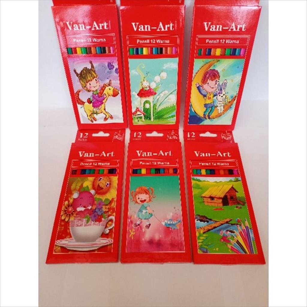 OTS 761. Van-Art Pensil 12W 12 warna Panjang dan pendek