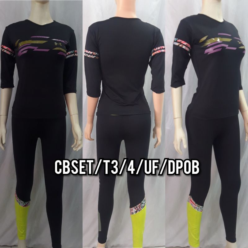 Setelan aerobik/setelan baju senam muslimah