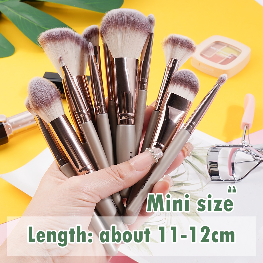 MAANGE 12Pcs Makeup Brushes Beginner Makeup Brush Set High Quality Super Soft Fluffy Nylon Brush