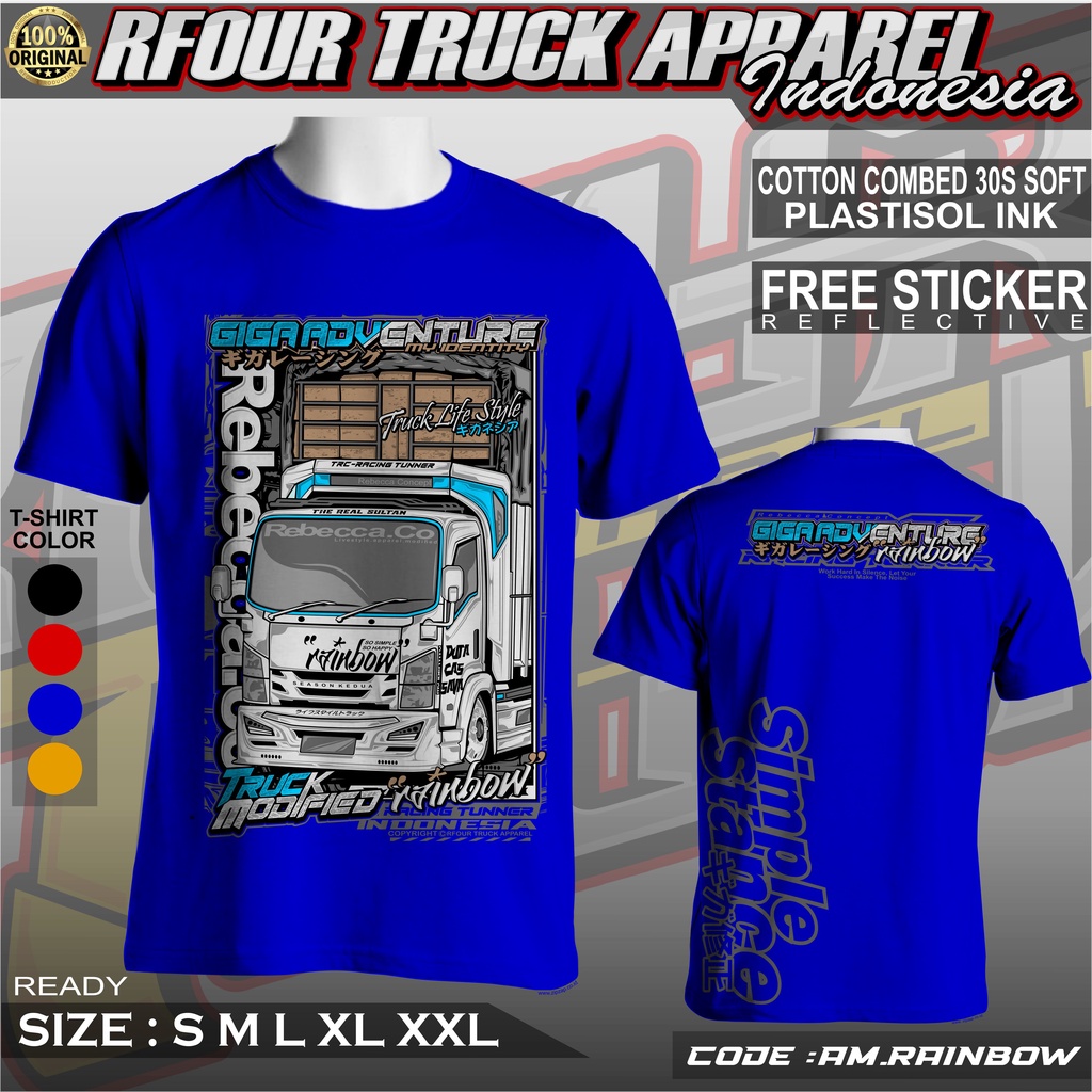 KAOS TRUCK RAINBOW REBECCA TERBARU KAOS TRUCK PASUKAN TERPAL KERODONG KAOS TRUCK OLENG KAOS TRUCK DEWASA KAOS TRUCK GIGA ADVENTURE BAJU KAOS TRUK TERBARU ORIGINAL RFOUR KAOS TRUCK MANIA KAOS TRUCK MBOIS KAOS TRUCK MODIF