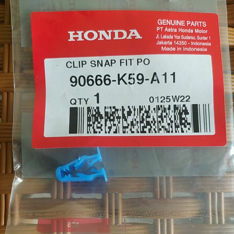 Klip Cover Plastik Beat Vario Pcx Adv Scoopy 90666-K59-A11 90666K59A11