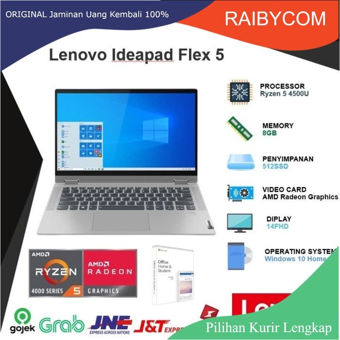 Laptop Lenovo IdeaPad Flex 5 EHID Ryzen 5 4500U 8GB Notebook 14 inch