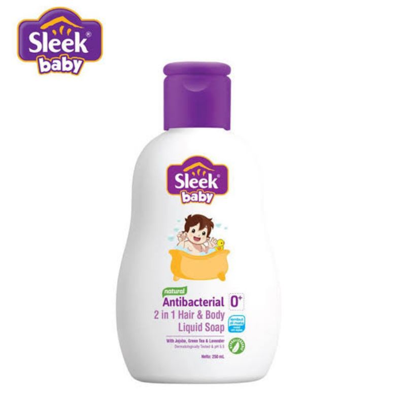 Sleek Baby H&amp;M Wash 250 ml Antibact 2in1 / Sabun Mandi Bayi / Sabun Mandi Sleek Baby