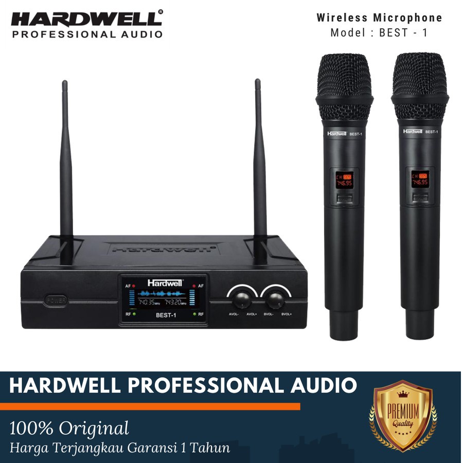 Mic Wireless Hardwell BEST 1 Dual Handle Original