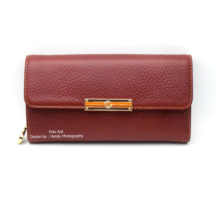 Termurah  DOMPET PANJANG KULIT ASLI IMPORT | CERRY JOURDAN CJ23-1008 BROWN - Gratis Ongkir