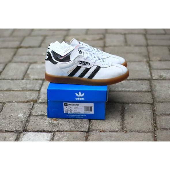 adidas gazelle super white black