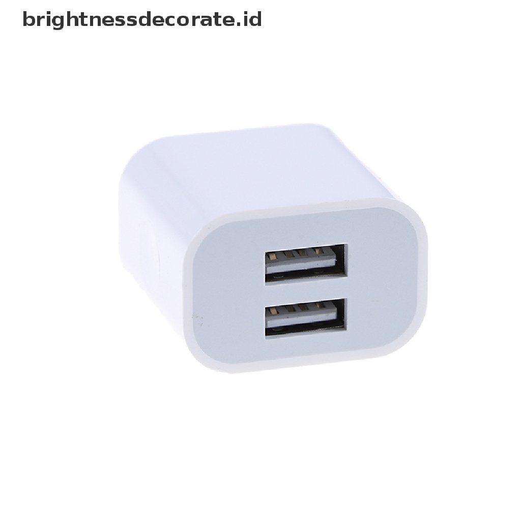 Adapter Charger Power Dual Usb Ac 5v 2a Universal Untuk Travel Au