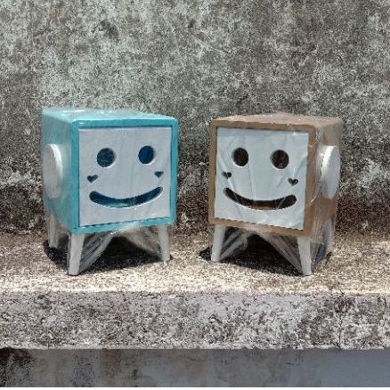 Box tisu smile / Kotak tisu kayu / Tempat tisu