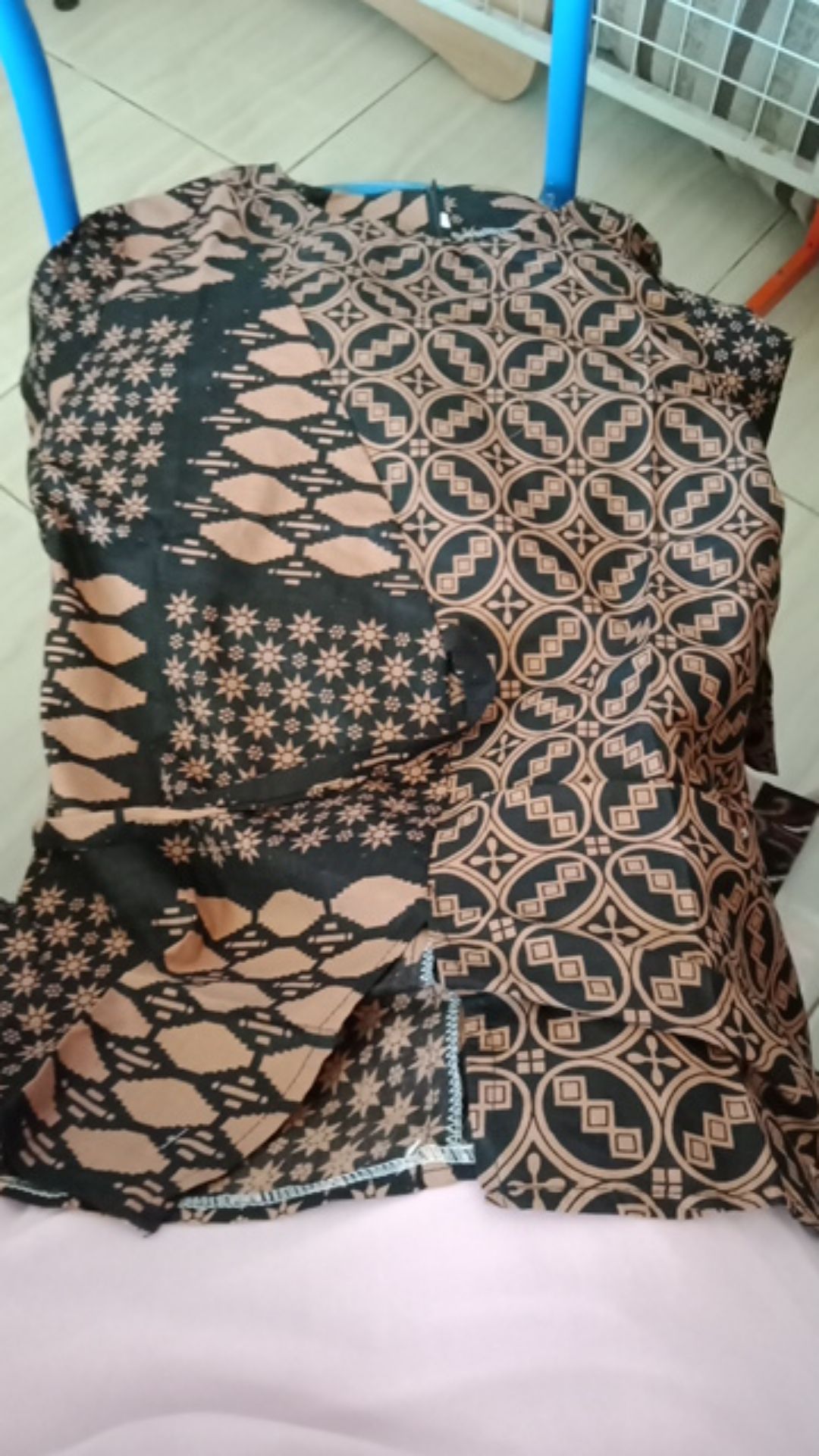 Tey-17 Batik Wanita Asj Sa Hrb026 Kenongo Kemeja Tosca Pendek