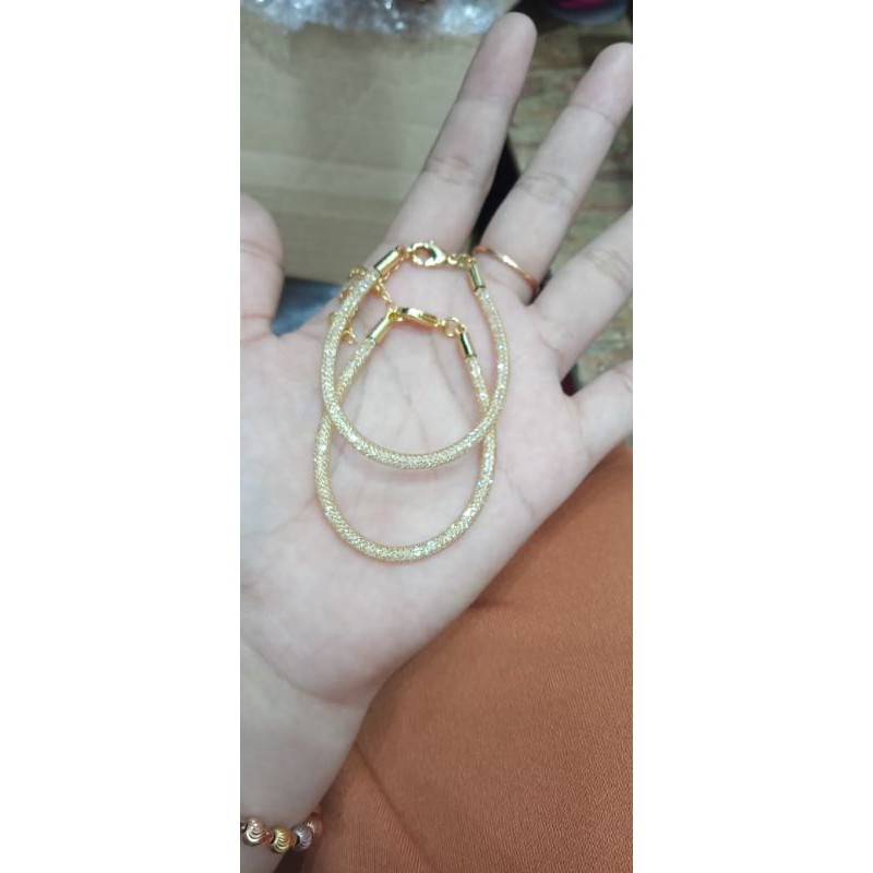 gelang kawat crystal anak