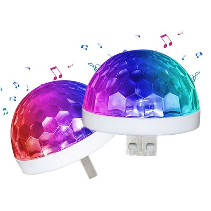 Lampu Led Small Magic Ball USB Colok Sound Control