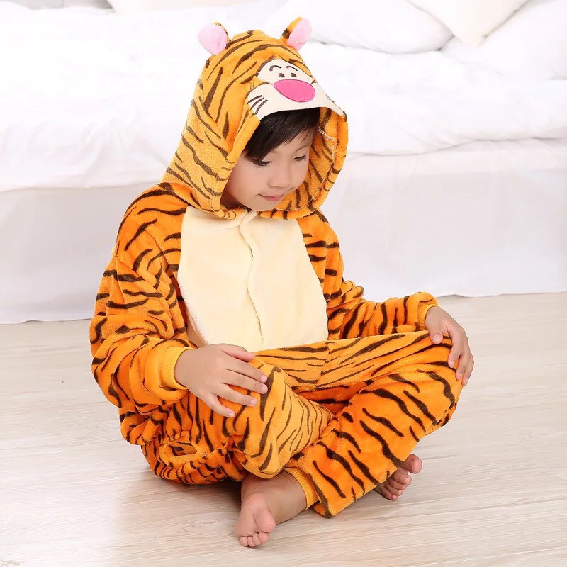 BAJU ONESIE TIGGER TIGER HARIMAU WINNIE THE POOH PIYAMA KOSTUM PESTA