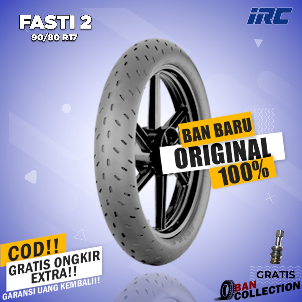 Ban Motor Moped (Motor Bebek) RACING COMPOUND // IRC FASTI 2 90/80 Ring 17 Tubeless ban motor tubles
