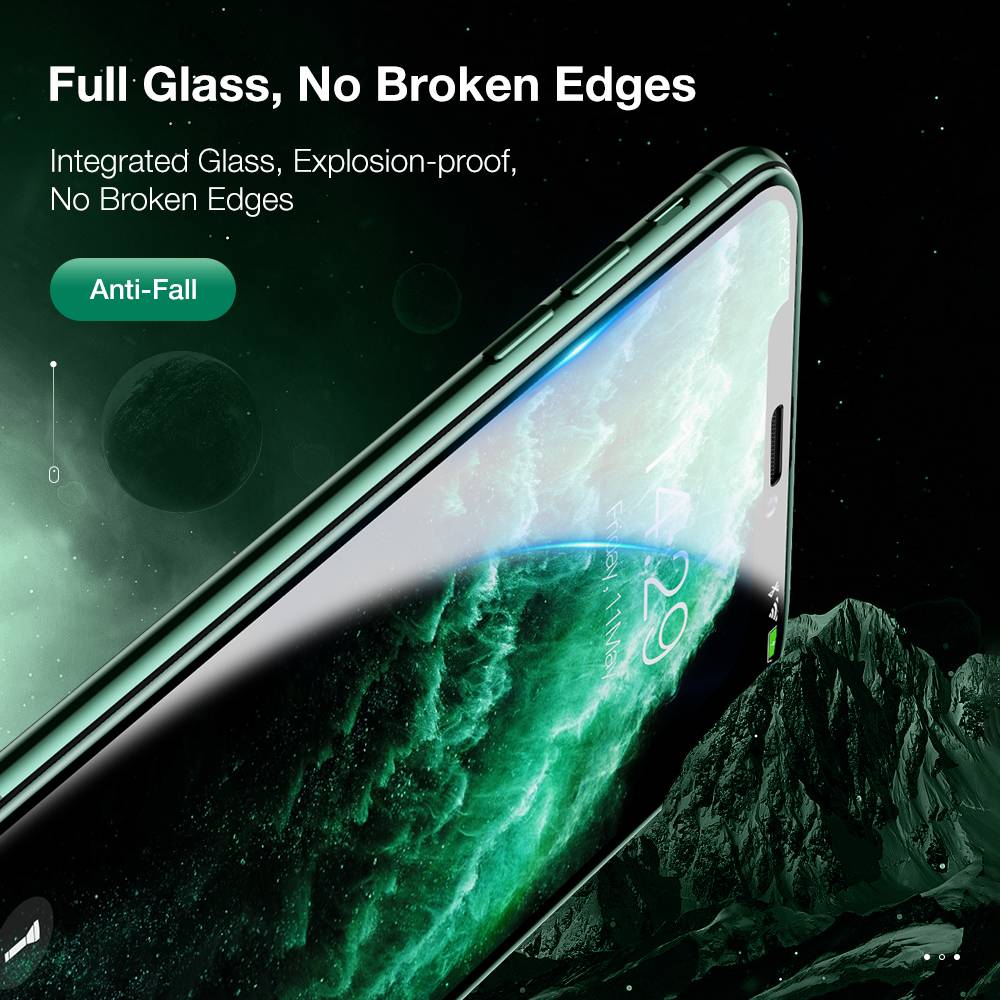 Full Cover Tempered Glass for iPhone 11 Pro Max Xs Max Screen Protector 3D Protective Glass for iPhone XR X Protective Case