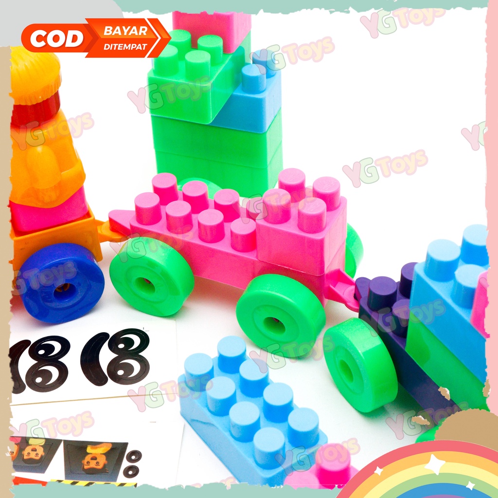 YGtoys Mainan Anak Balok Susun Ukuran Besar Building Block Blocks Blok Puzzle Mainan Edukatif