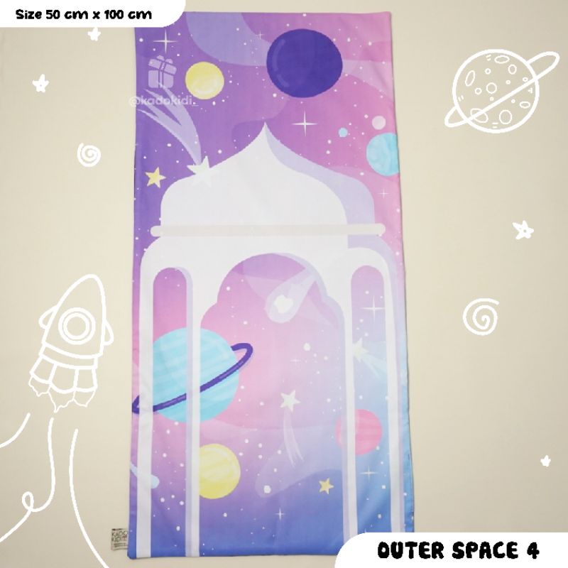 KADOKIDI Sajadah Travel Anak & Dewasa FREE NAMA & POUCH | Outerspace Series-Outerspace 4