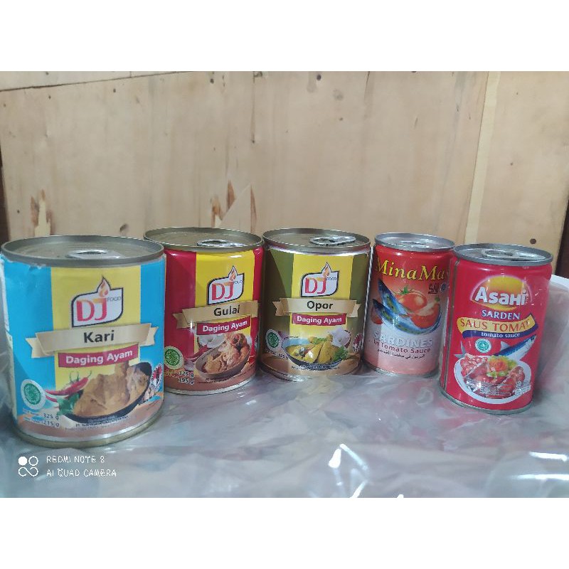 Dj food 325 gram rasa kari/opor/gulai free sarden 155 gram termurah