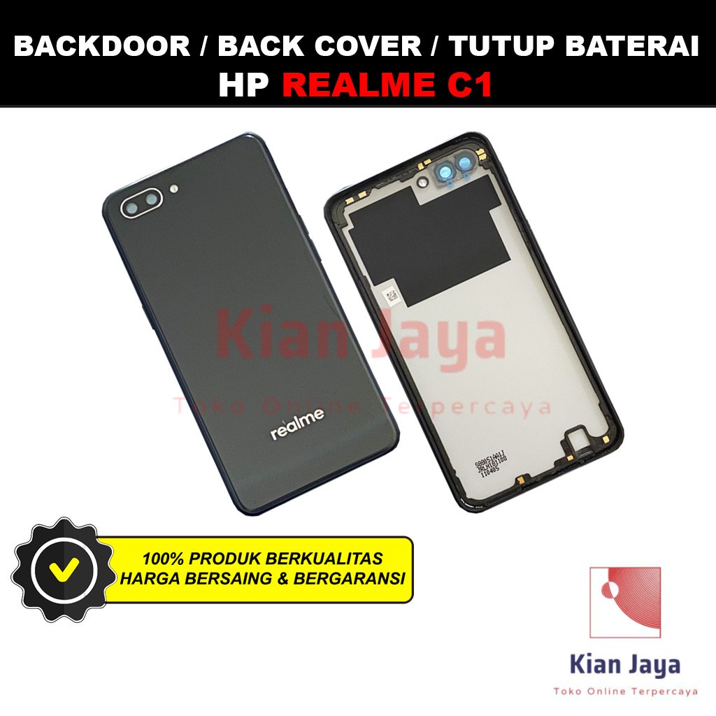 Backdoor Realme C1 Back Cover Tutup Belakang Baterai Cassing Casing Backcase Original