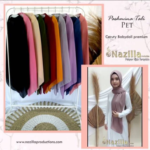 PASHMINA soft pad/ pashmina tali , pashmina  instan ORI NAZILLA