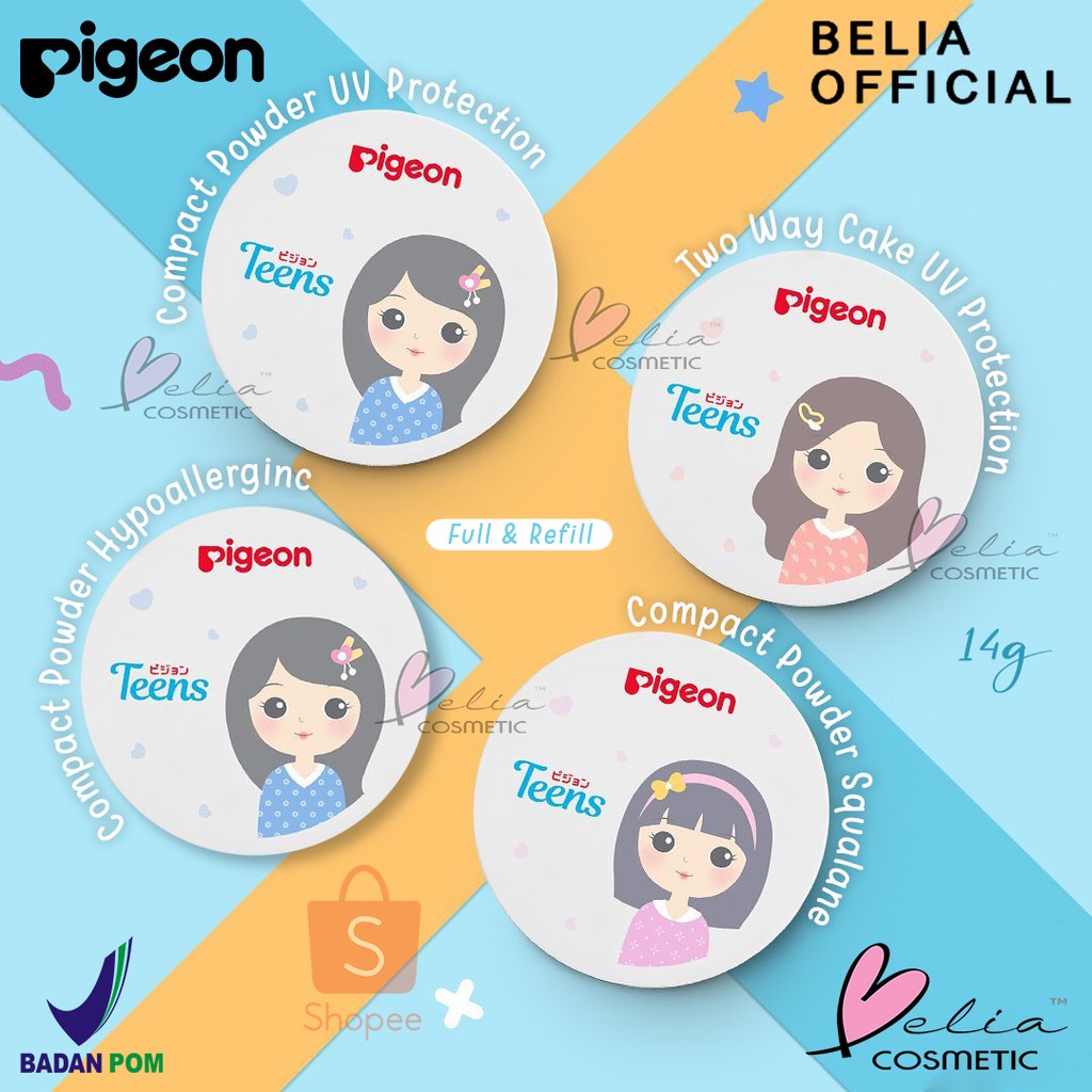 Pigeon Teens Compact Powder + UV Protection 14Gr / Bedak Padat Remaja