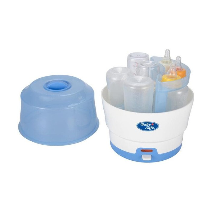 Alat Steril Baby Safe LB317 6 Bottle Express Steam Sterilizer Garansi