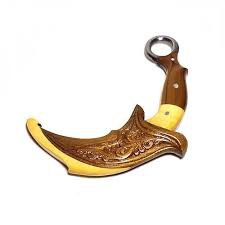 KARAMBIT 2 SISI / KRAMBIT UKIR KAYU BATIK BAYAR DI TEMPAT