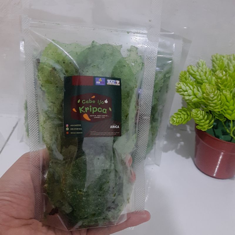 

Kripca Sambel ijo Kripik Beling 50 gram