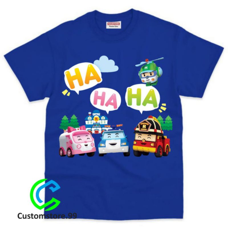 BAJU ANAK KAOS ANAK ROBOCAR POLI TERBARU BAHAN PREMIUM