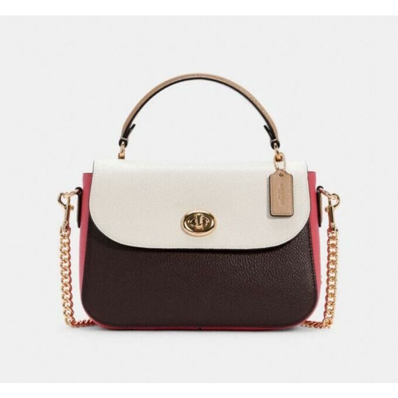 Coach Marlie Top Handle Satchel in Colorblock Chalk Multi (C2836)