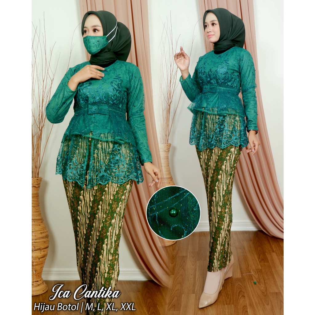 SET BLOUSE ICA CANTIKA / KEBAYA MODERN / KEBAYA PESTA / OUTFIT BAJU PESTA KEKINIAN / BAJU TUNIK WANITA / LC