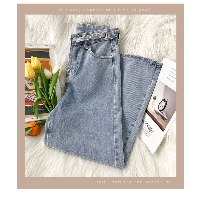 ✅COD kekinian celana wanita jeans panjang high waist korean style(gambar fisik)