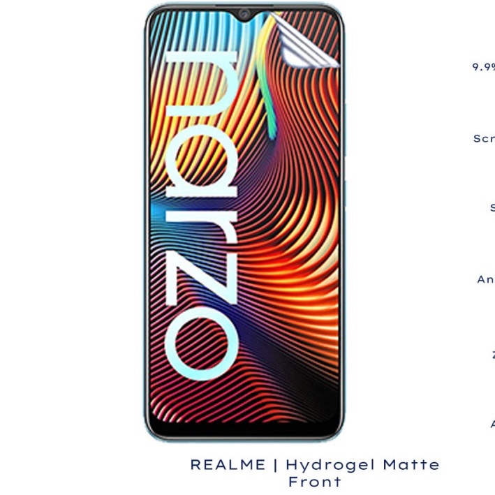 REALME NARZO 20 NARZO 20 PRO NARZO 30A NARZO ANTI GORES HYDROGEL MATTE DEPAN ANTI MINYAK FRONT SCREEN GUARD JEL PELINDUNG LAYAR  FULL COVER SCREEN PLASTIK LENTUR GEL