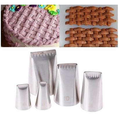 Basketweave Tips Icing Piping Nozzles (5pcs)