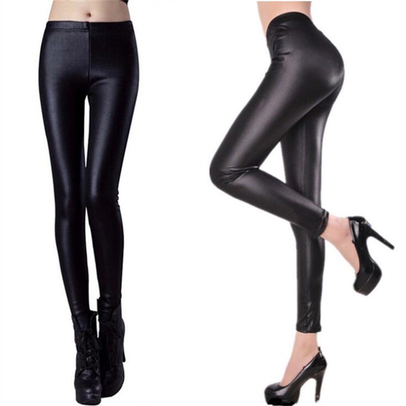 IMPORT Legging Leather Pants Celana Legging Kulit (no Velvet/Bulu) Elastis Legging Leather Pants