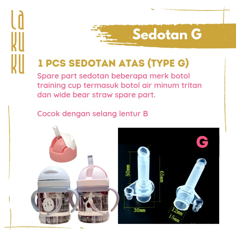 Lakuku - Spare part sedotan selang botol minum baby safe sugar baby universal