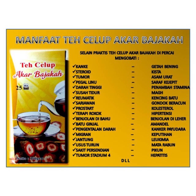 Teh celup bajakah tampala obat kanker dan tumor per pc